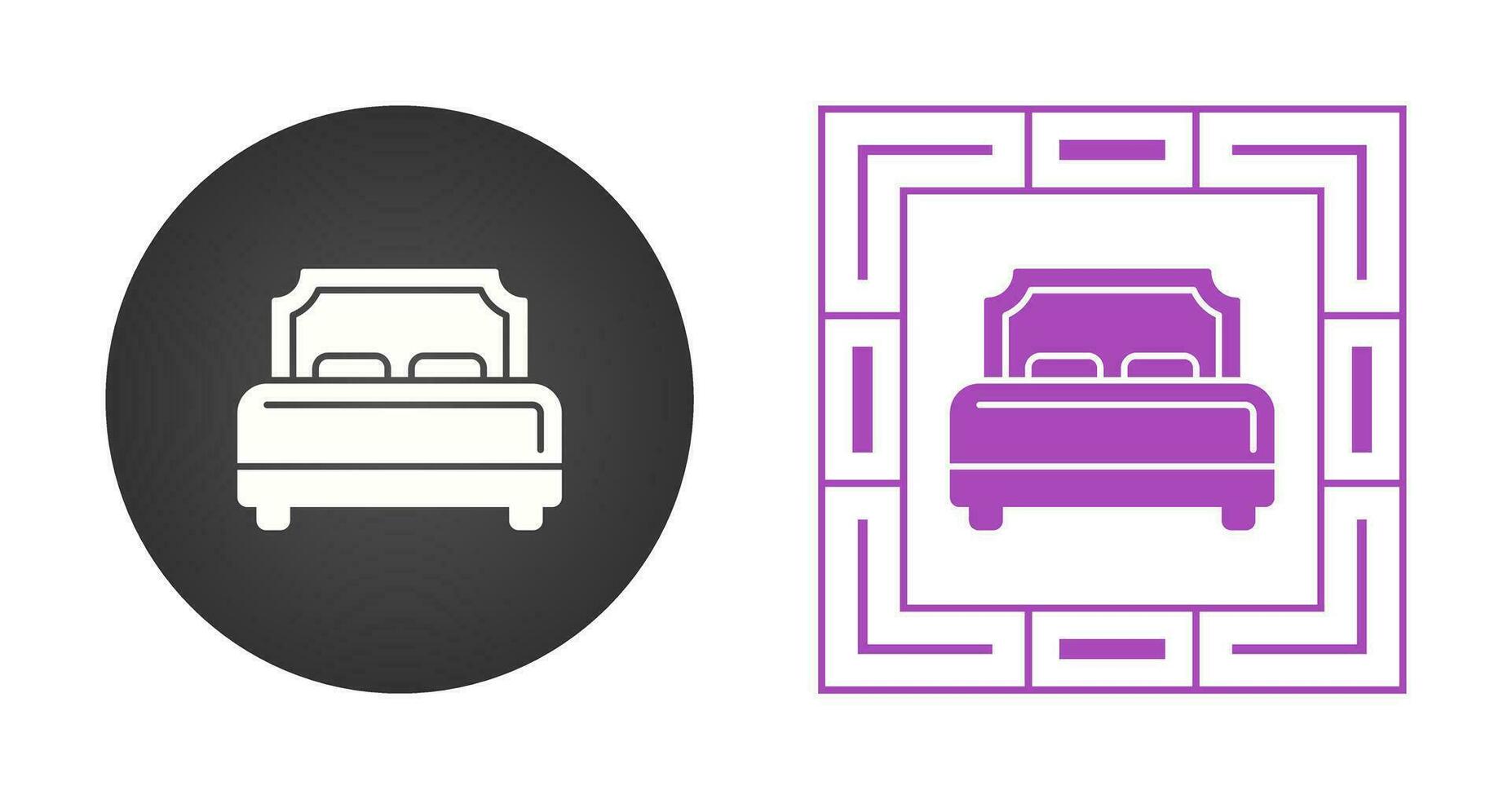 Hotel Bed Vector Icon