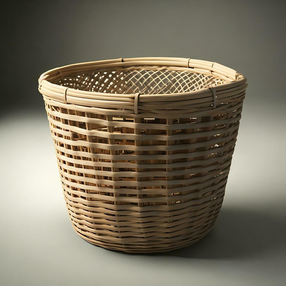 Clean basket design free image. Ai Generated photo
