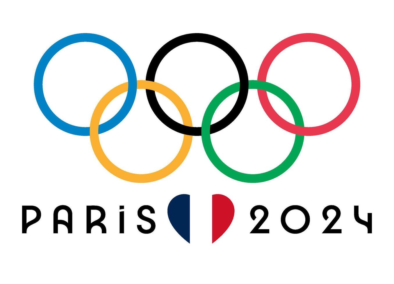 Ukraine, Kharkiv - August, 2, 2023. Paris, France, 2024 Summer Olympics official logo. vector