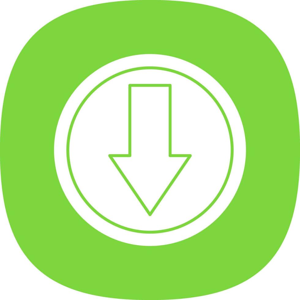 Down Arrow Vector Icon Design