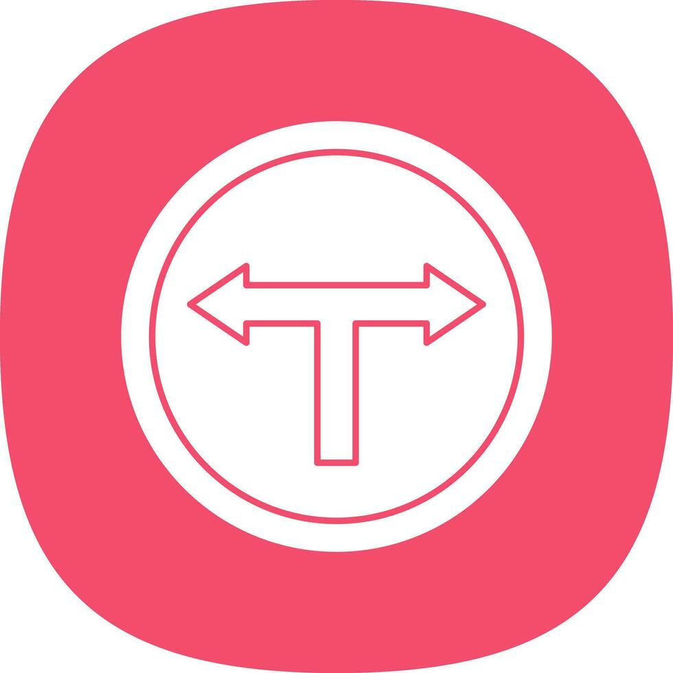 T Junction Vector Icon Design