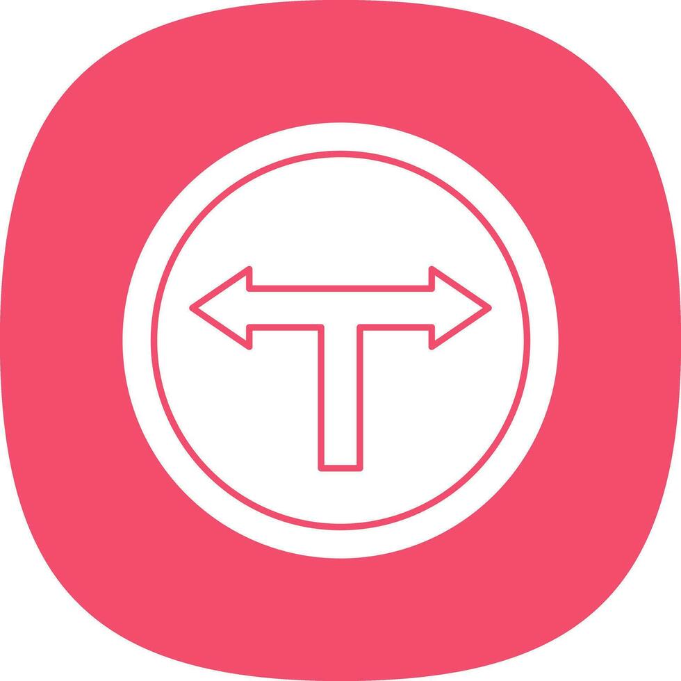 T Junction Vector Icon Design