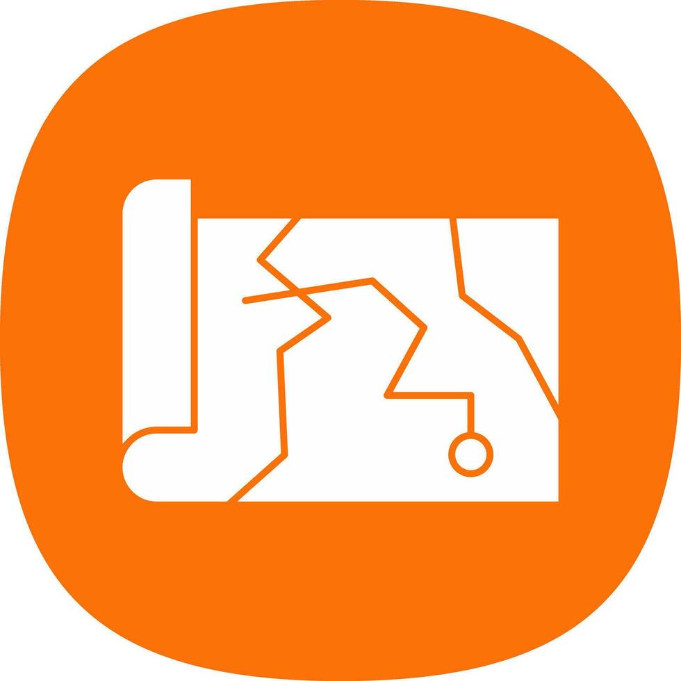 Treasure Map Vector Icon Design