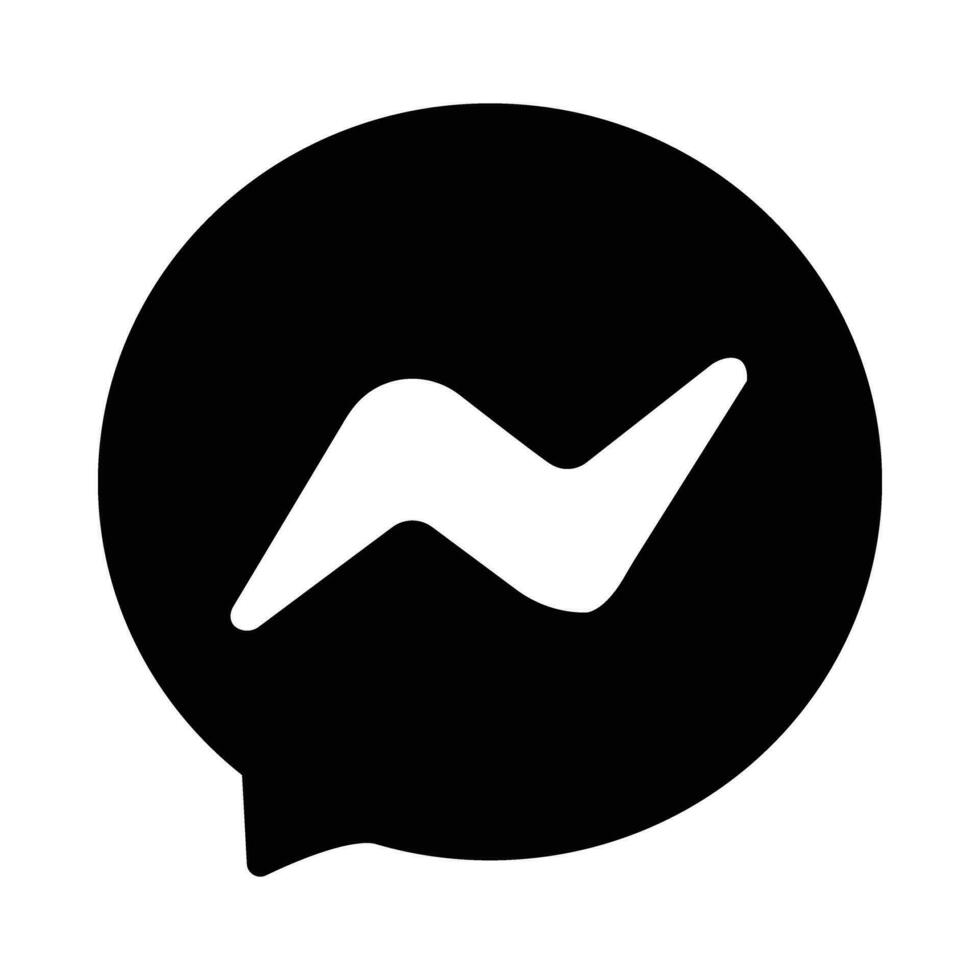 Messenger Vector Glyph Icon For Personal And Commercial Use.