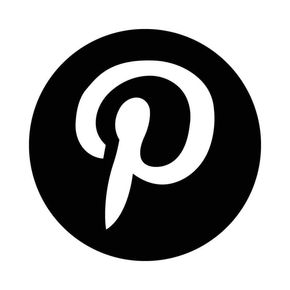 Pinterest Vector Glyph Icon For Personal And Commercial Use.