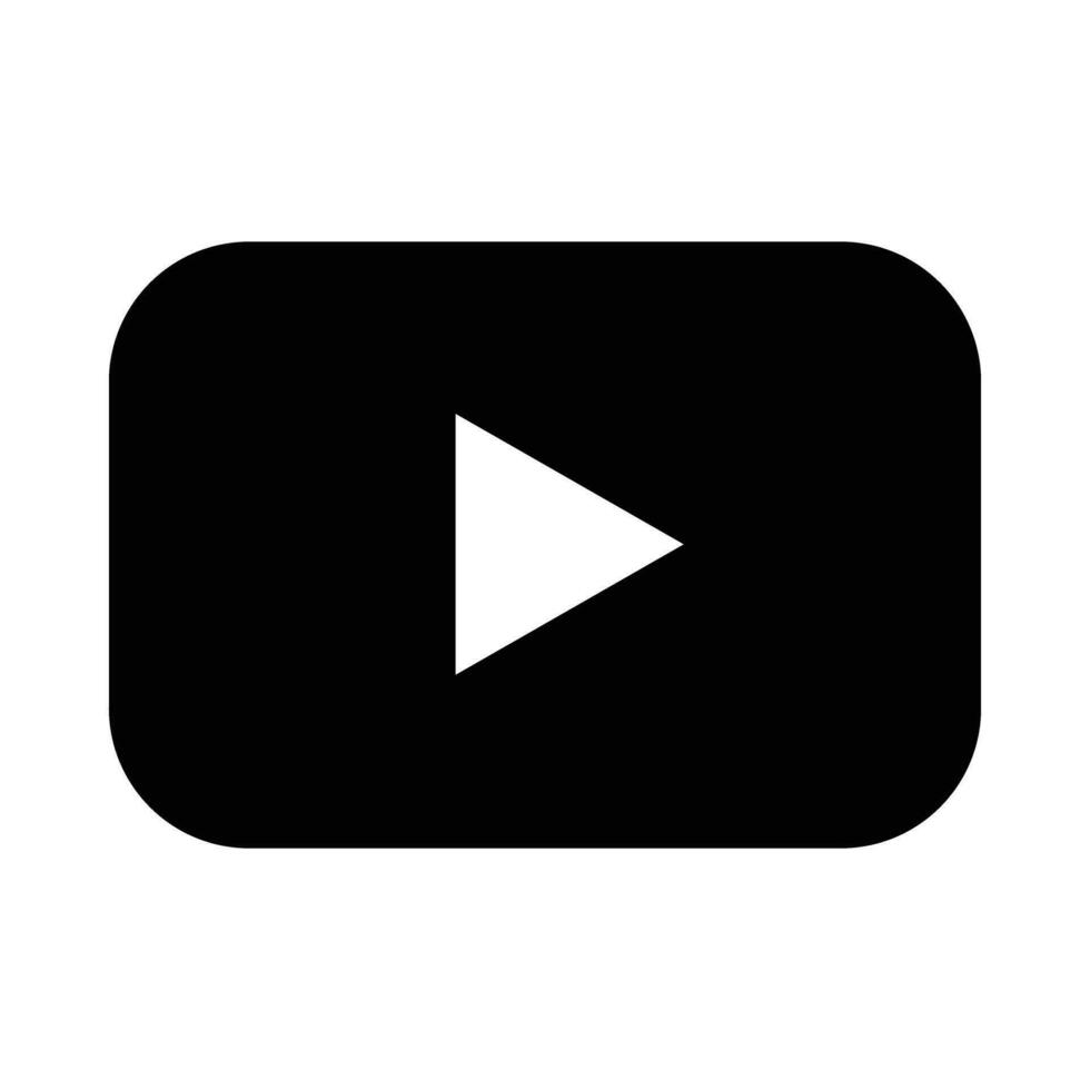 Youtube Vector Glyph Icon For Personal And Commercial Use.