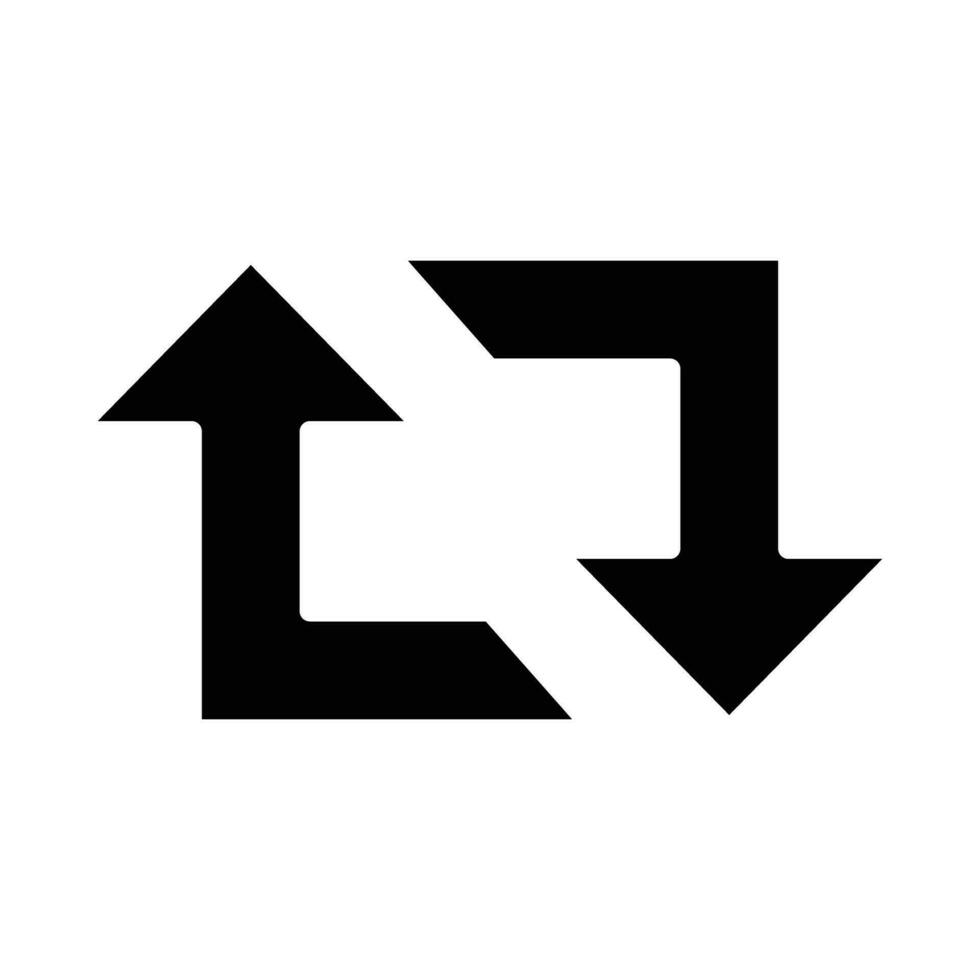 Retweet Vector Glyph Icon For Personal And Commercial Use.