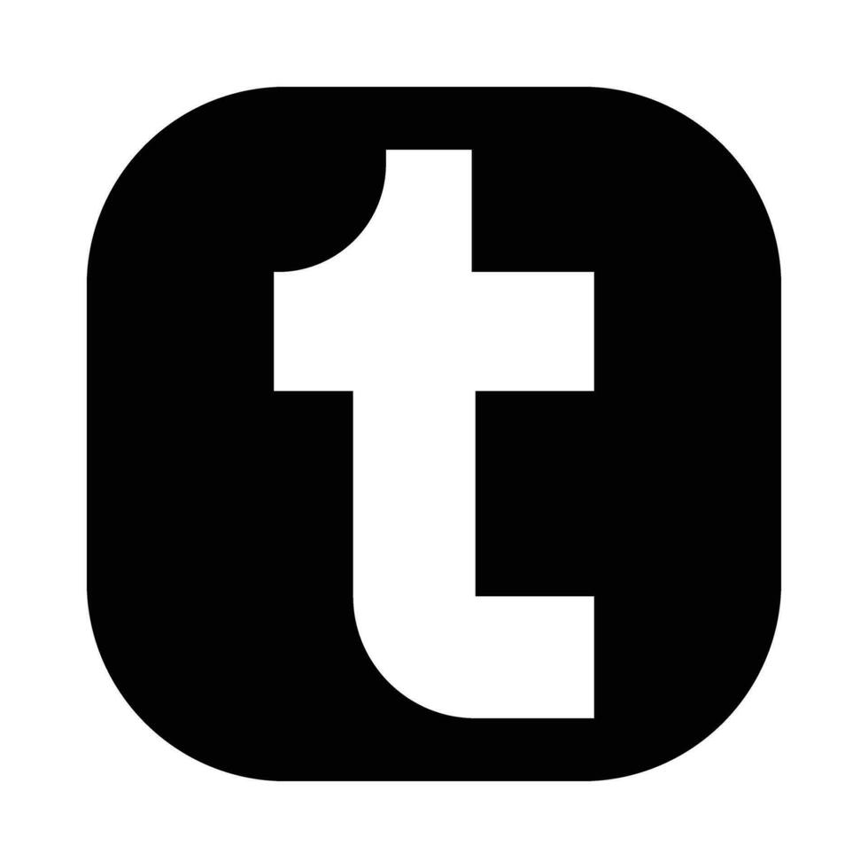 Tumblr Vector Glyph Icon For Personal And Commercial Use.