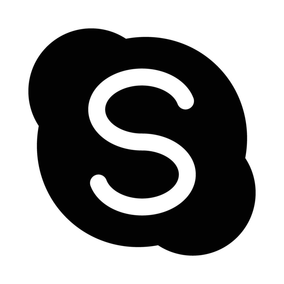 Skype Vector Glyph Icon For Personal And Commercial Use.
