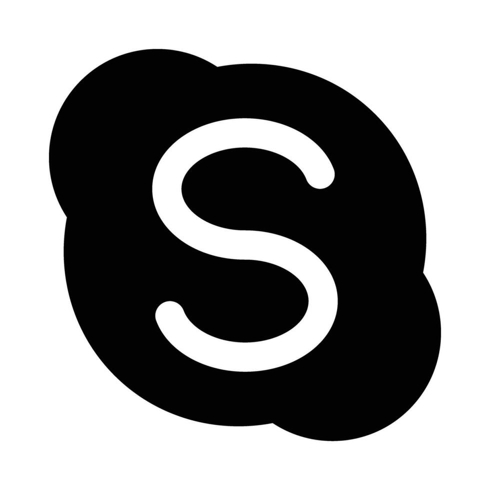 Skype Vector Glyph Icon For Personal And Commercial Use.