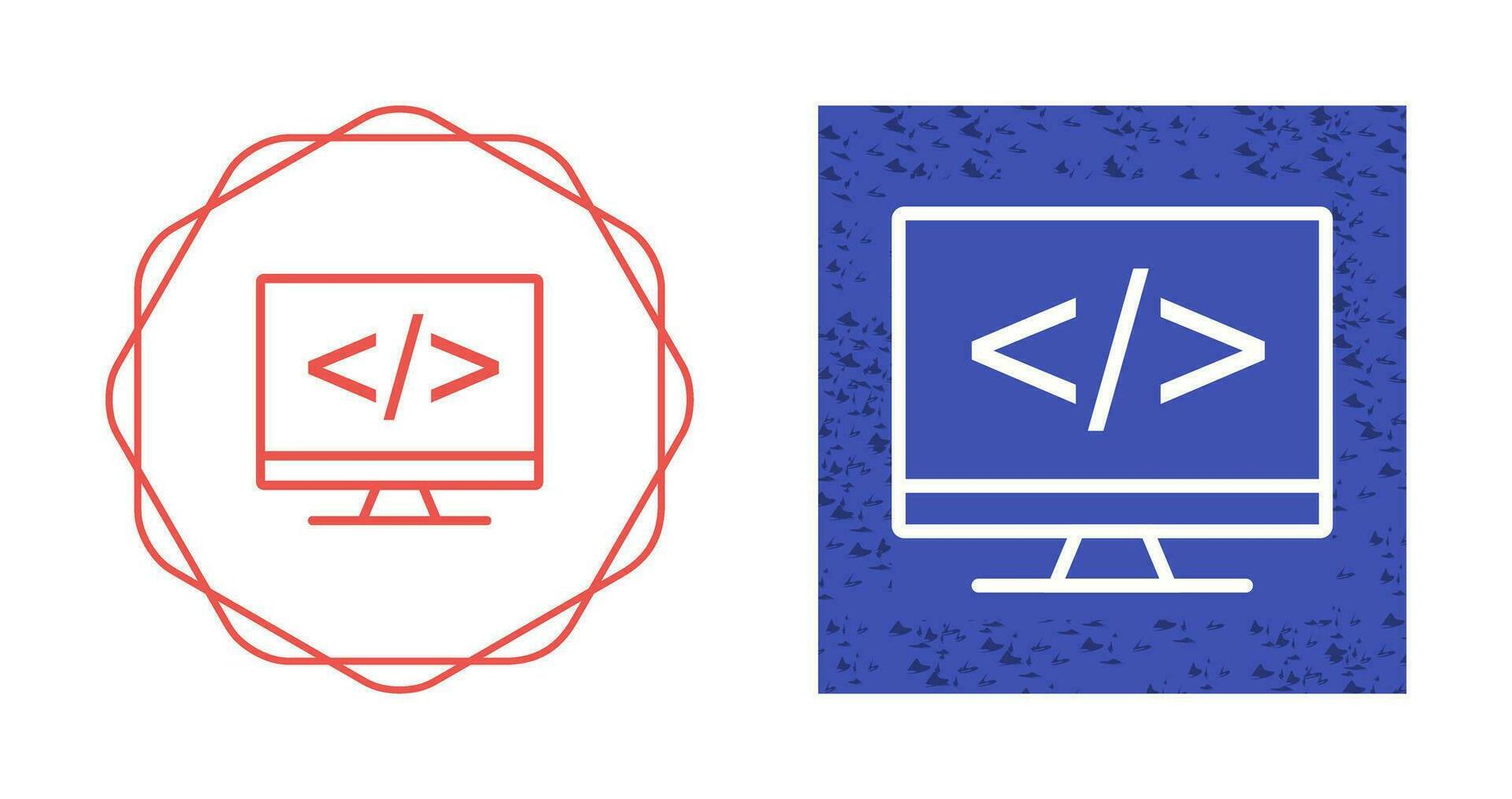 Coding on screen Vector Icon