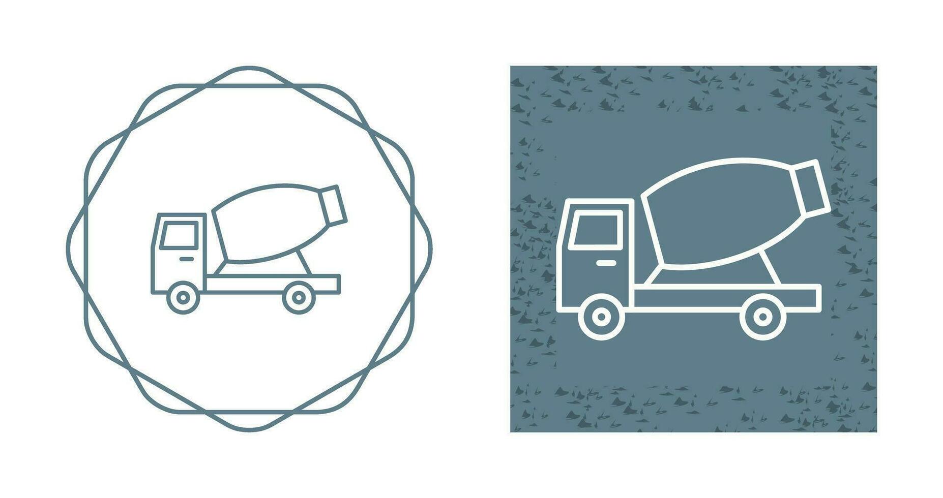 Cement Mixer Truck Vector Icon