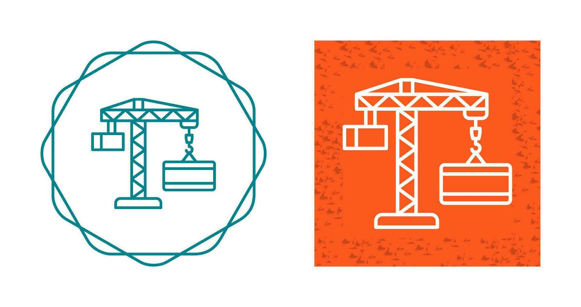 Crane Lifting Vector Icon