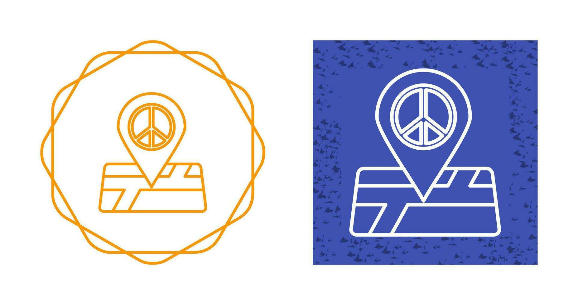 Peace Location Vector Icon