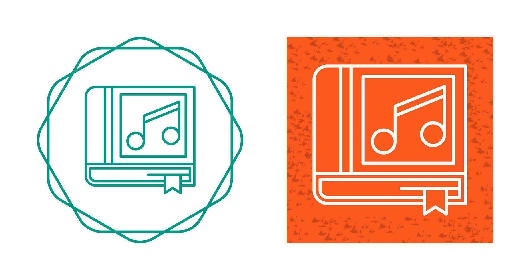 icono de vector de libro de música