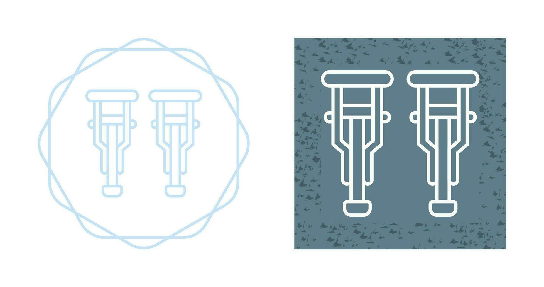 Crutches Vector Icon