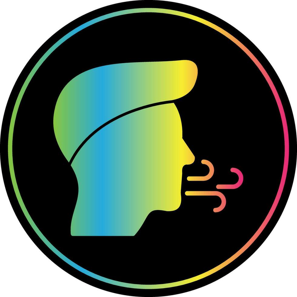 diseño de icono de vector de inhalación