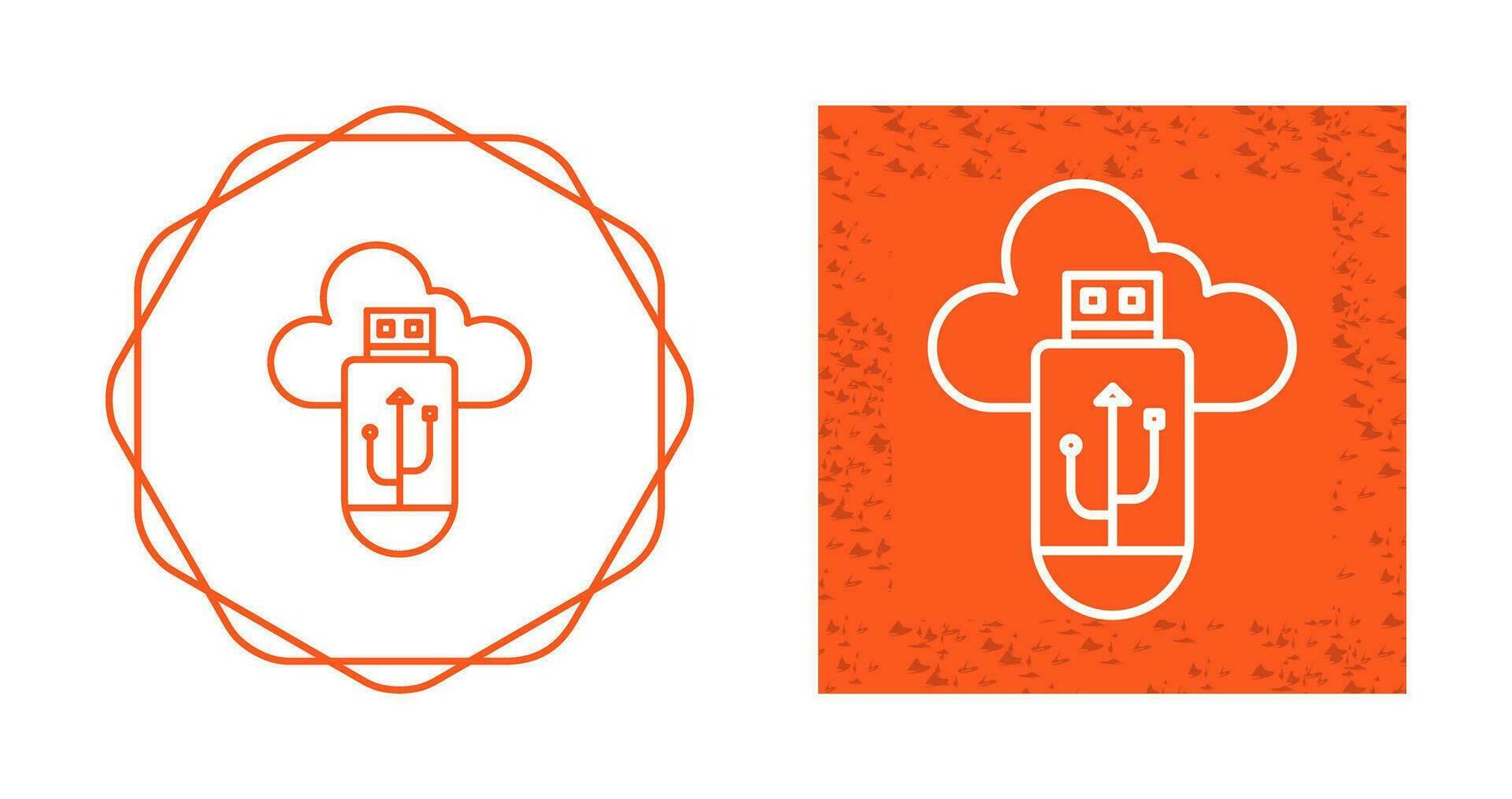 Usb Cloud Vector Icon