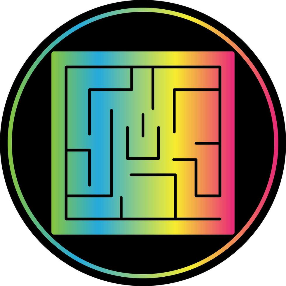 Labyrinth Vector Icon Design