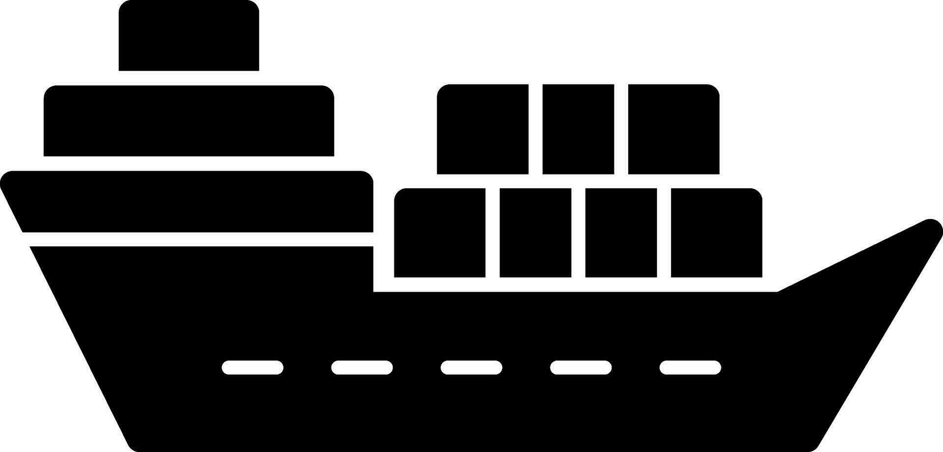 Cargo Ship Vector Icon Design
