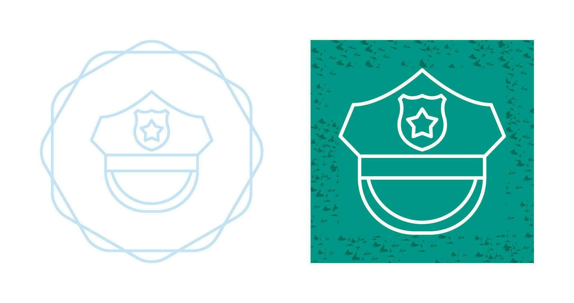 icono de vector de sombrero de policía