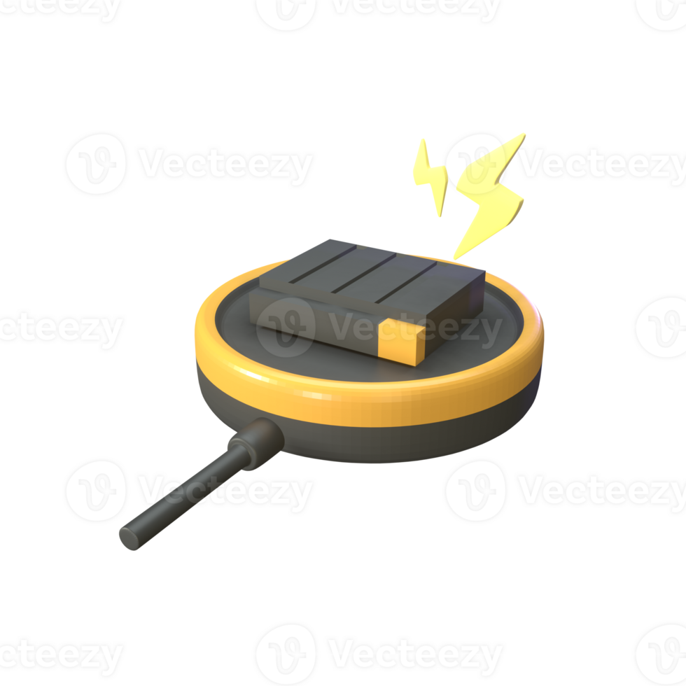 3D icon mobile charger rendered isolated on the transparent background png