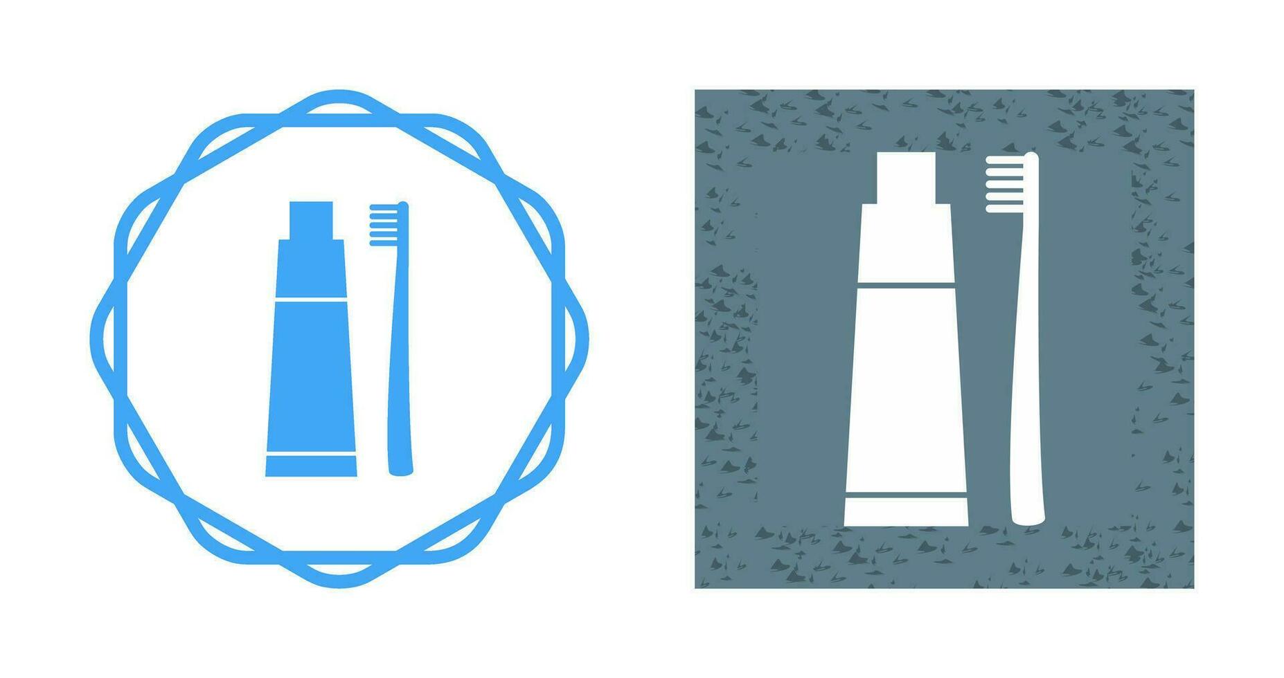 Toothbrush and Toothpaste Vector Icon