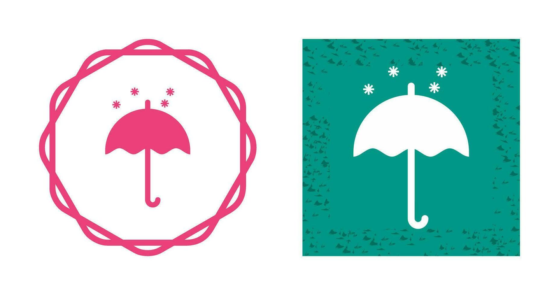 Umbrella with Snow Vector Icon