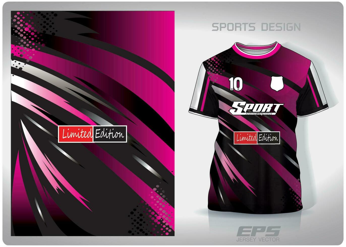 Vector sports shirt background image.black pink vortex pattern design, illustration, textile background for sports t-shirt, football jersey shirt