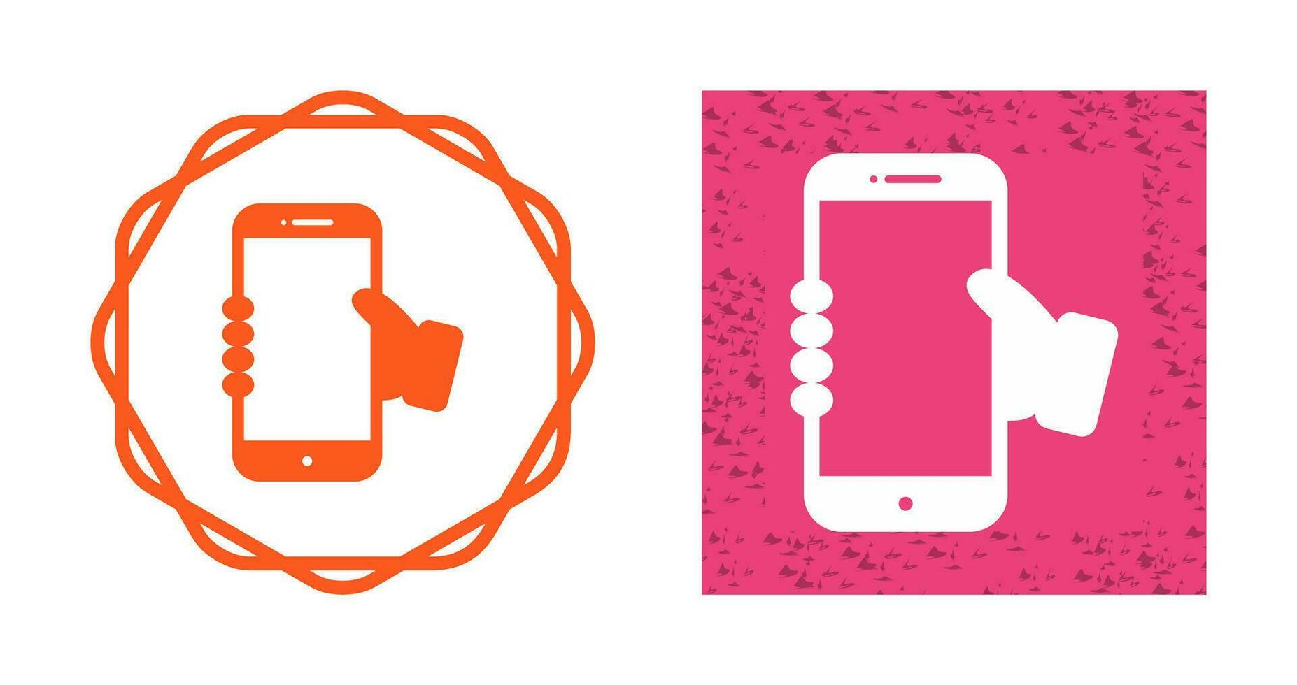 Holding Smartphone Vector Icon