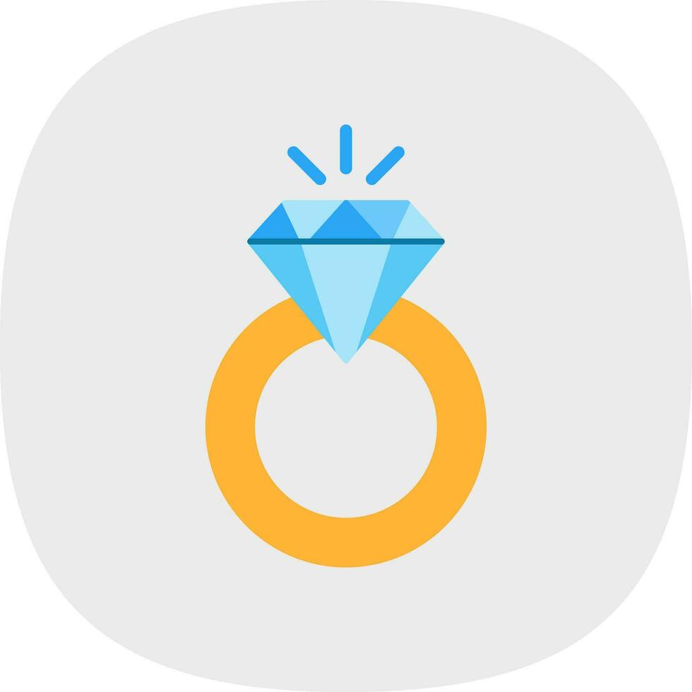 Diamond Ring Vector Icon Design