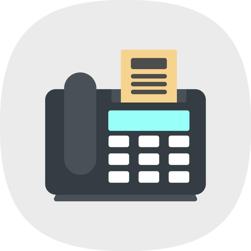 Fax Machine Vector Icon Design