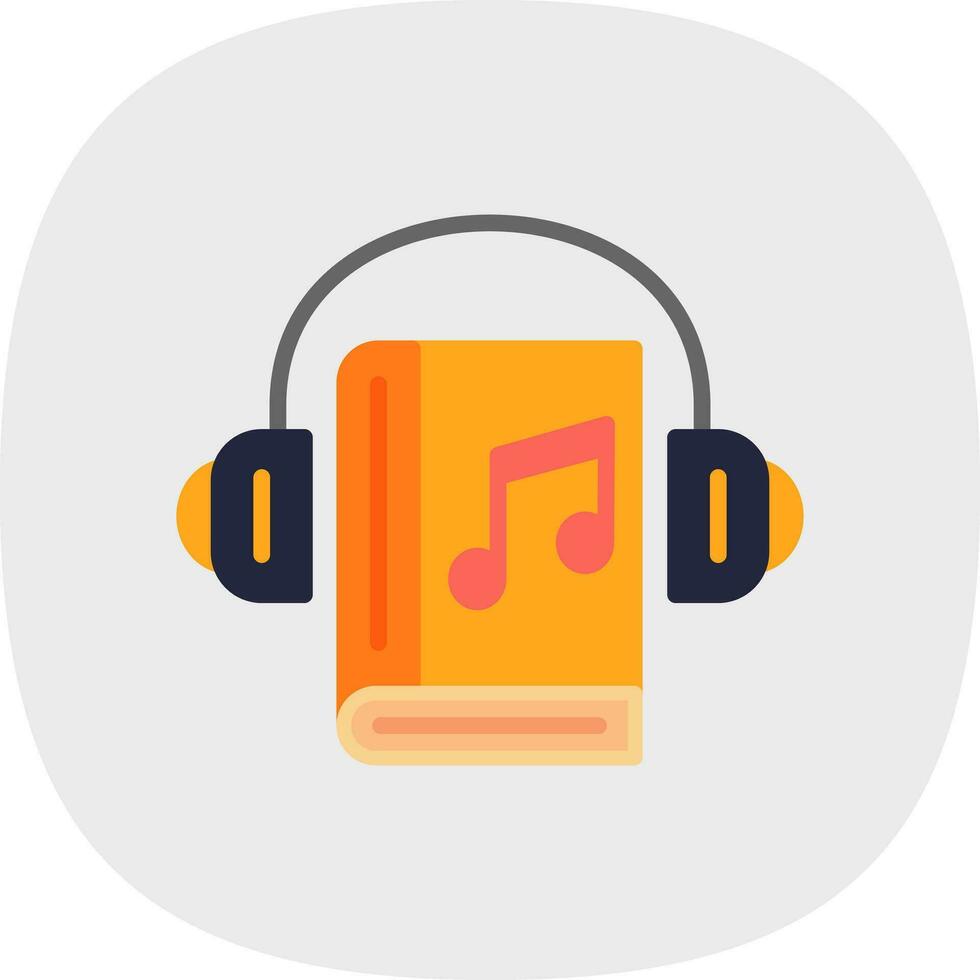 Audio Book Vector Icon Design