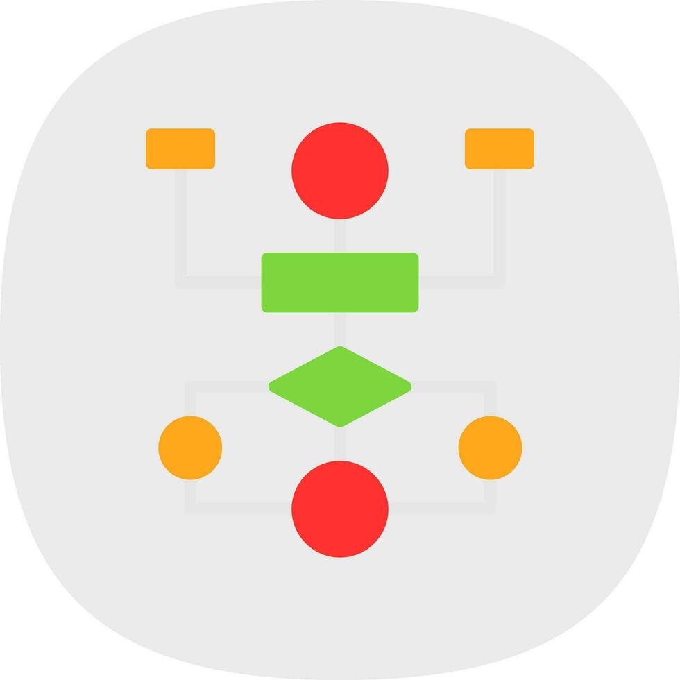 Flow Chart Vector Icon Design