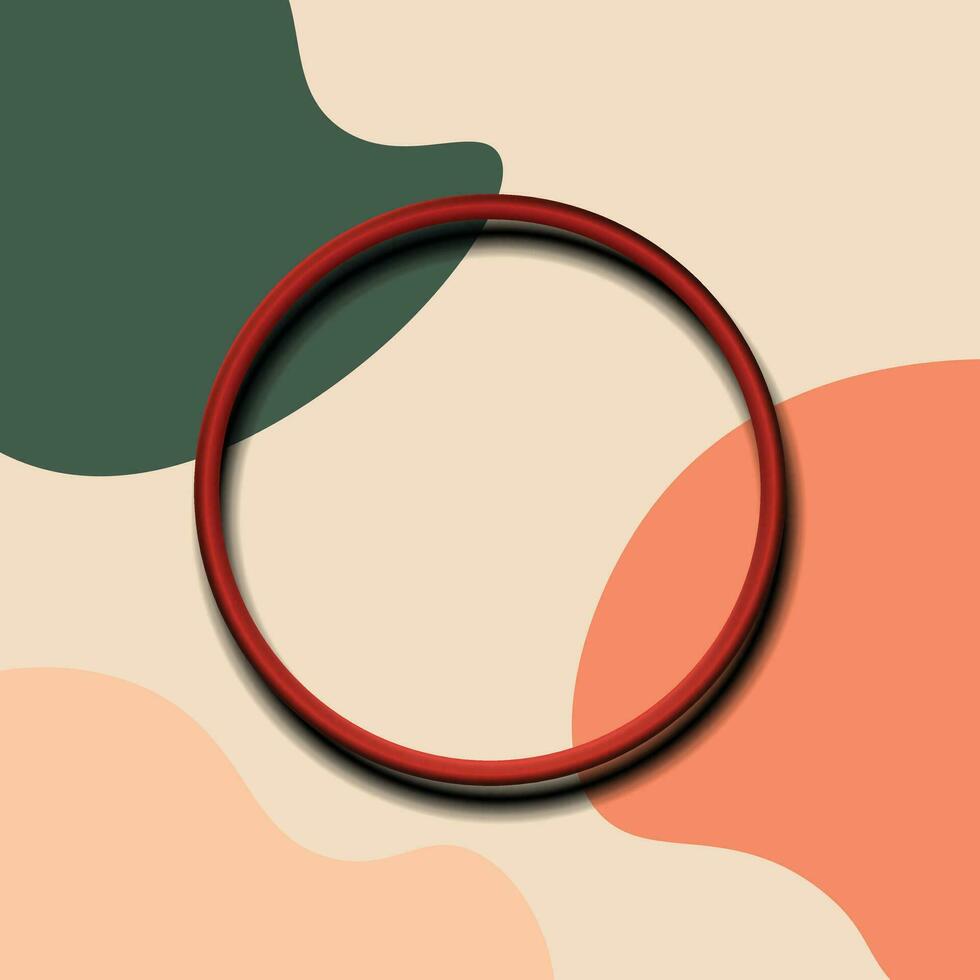 Minimalist circle banner background. Vector Illustration.