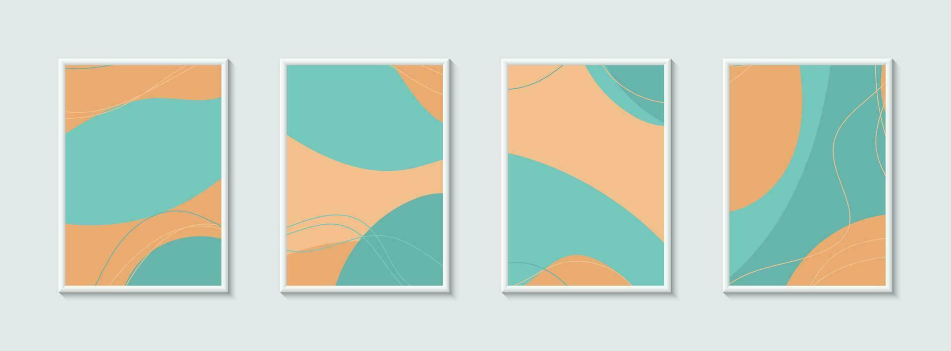 Minimalist abstract hand drawn set background. vector