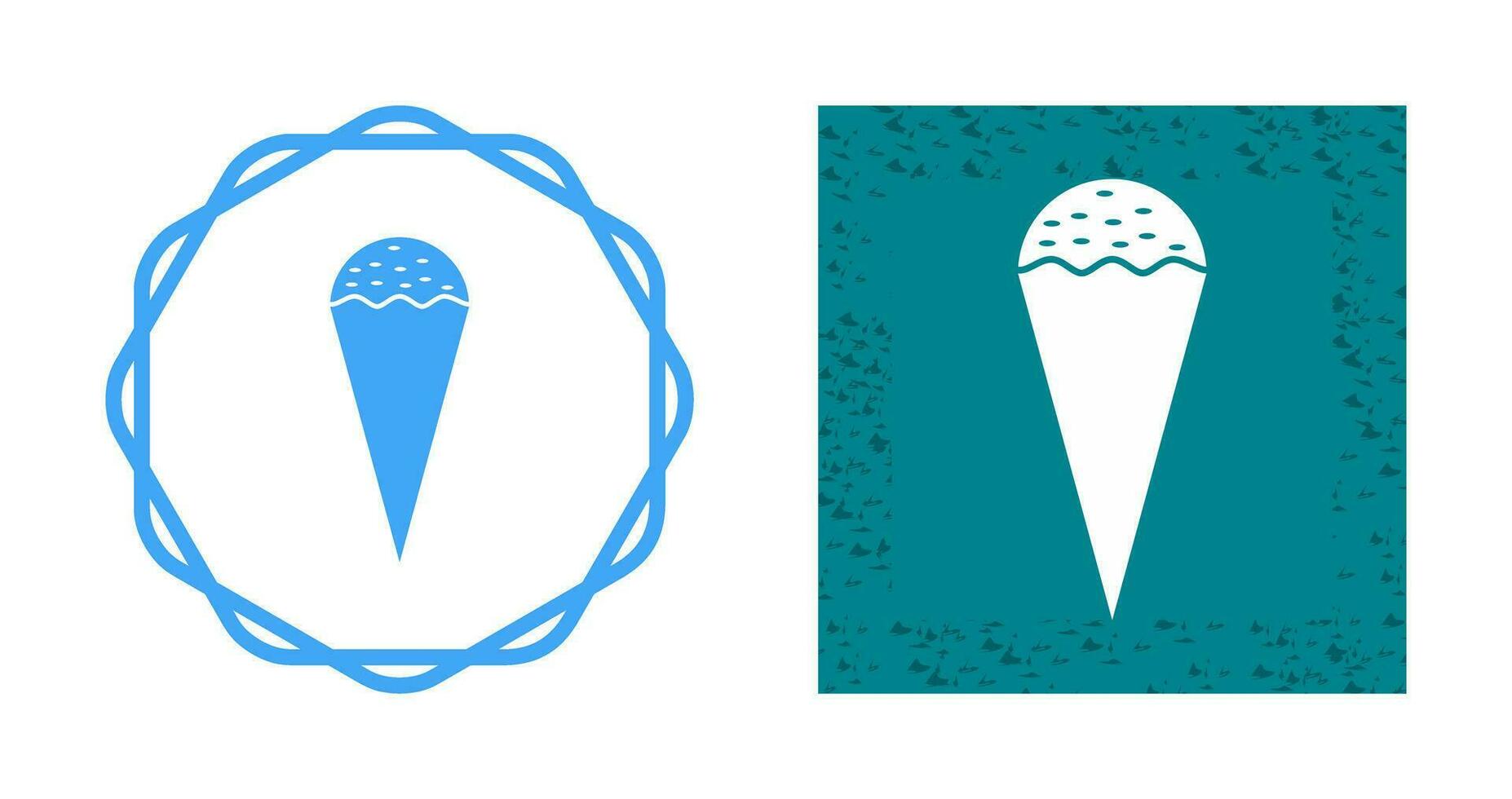 icono de vector de helado de cono