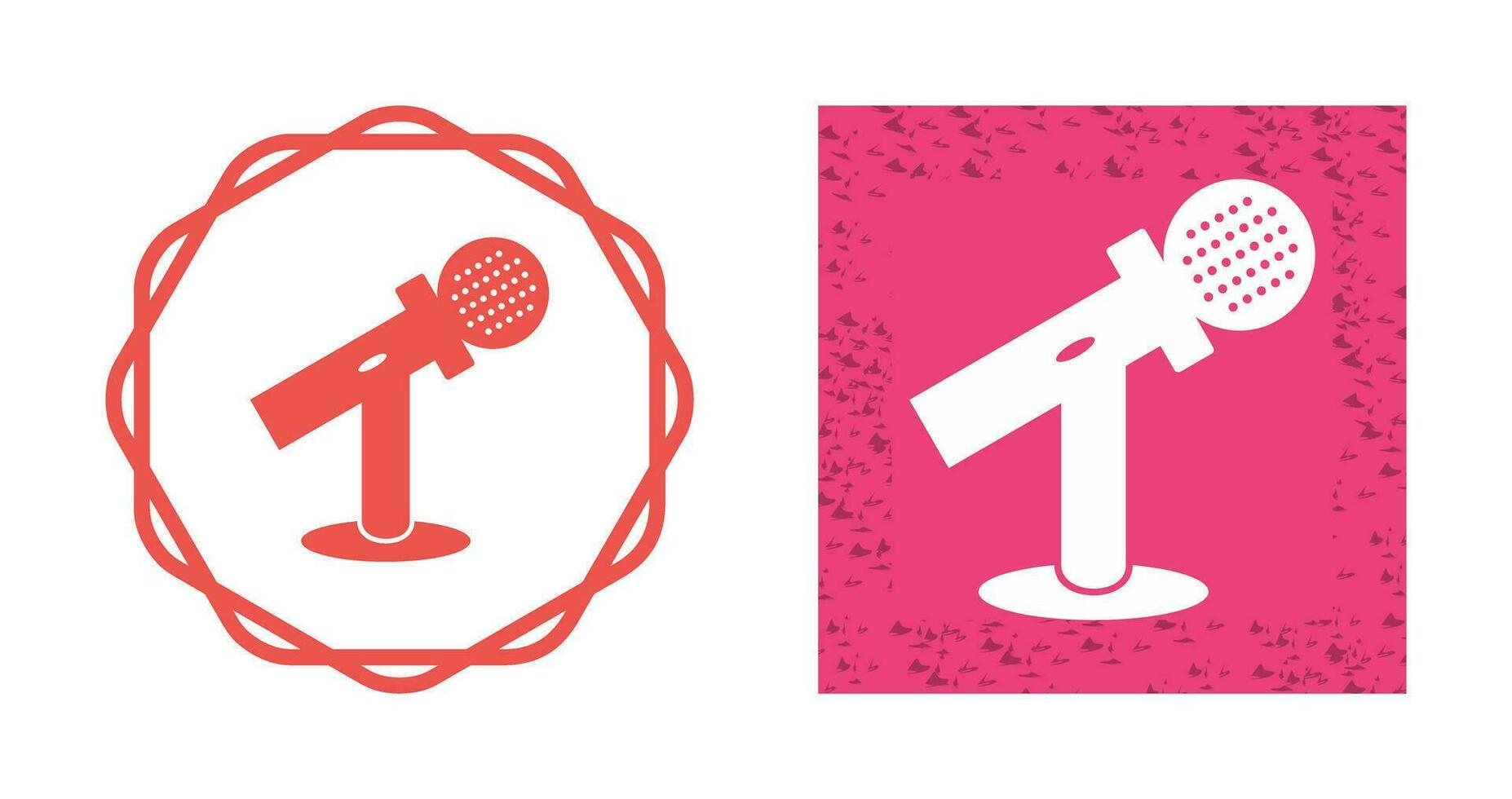 Mic on Stand Vector Icon
