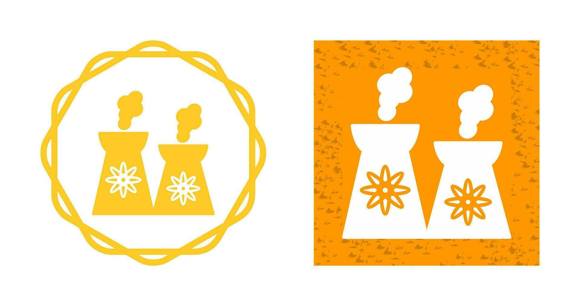 Nuclear Plant Vector Icon
