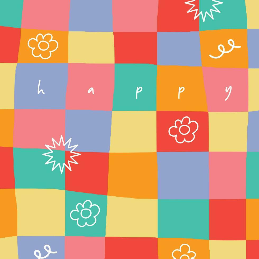 flat design vector cute colorful graphic shape background pattern wallpaper