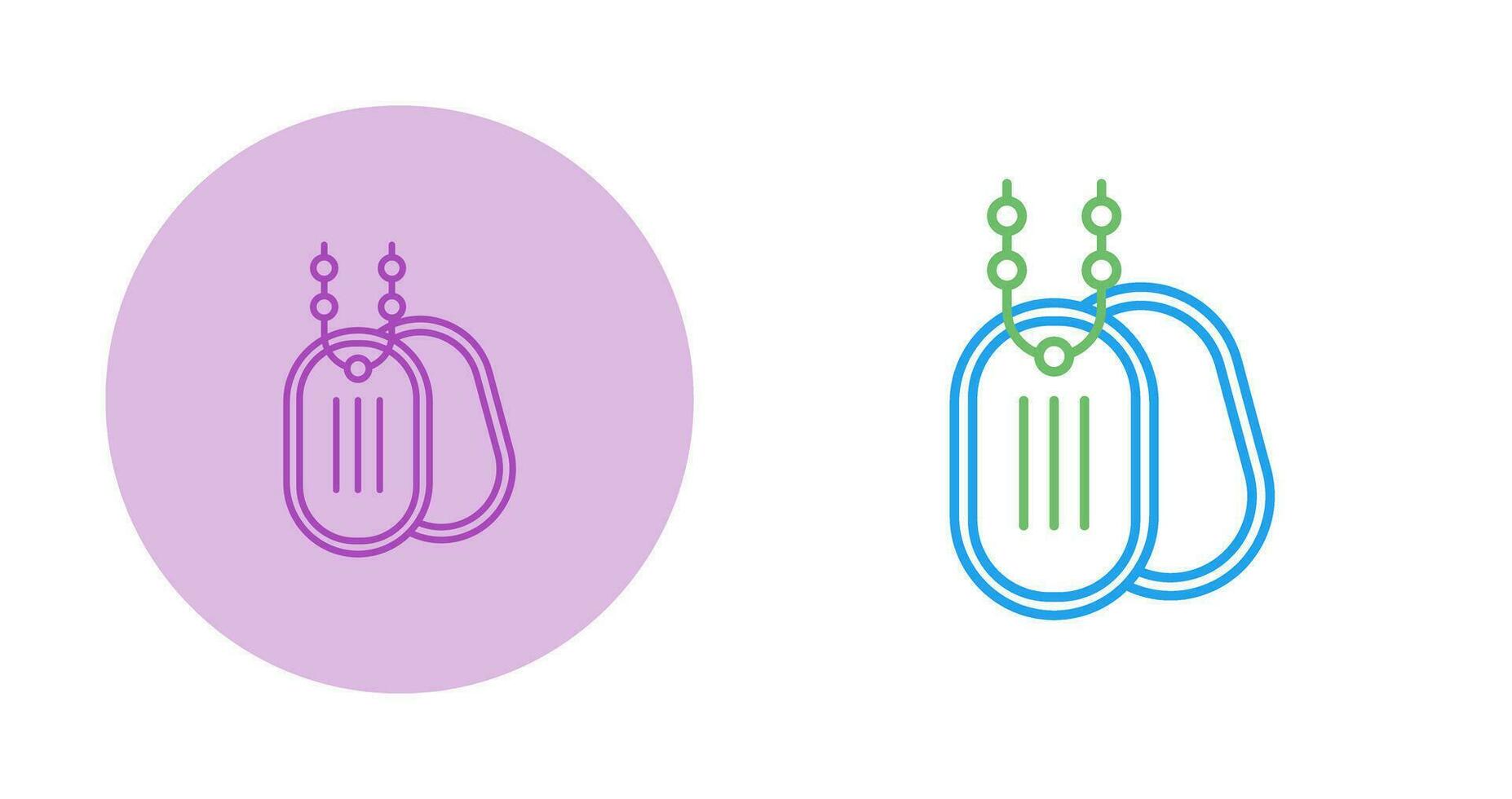 Army Dog Tag Vector Icon