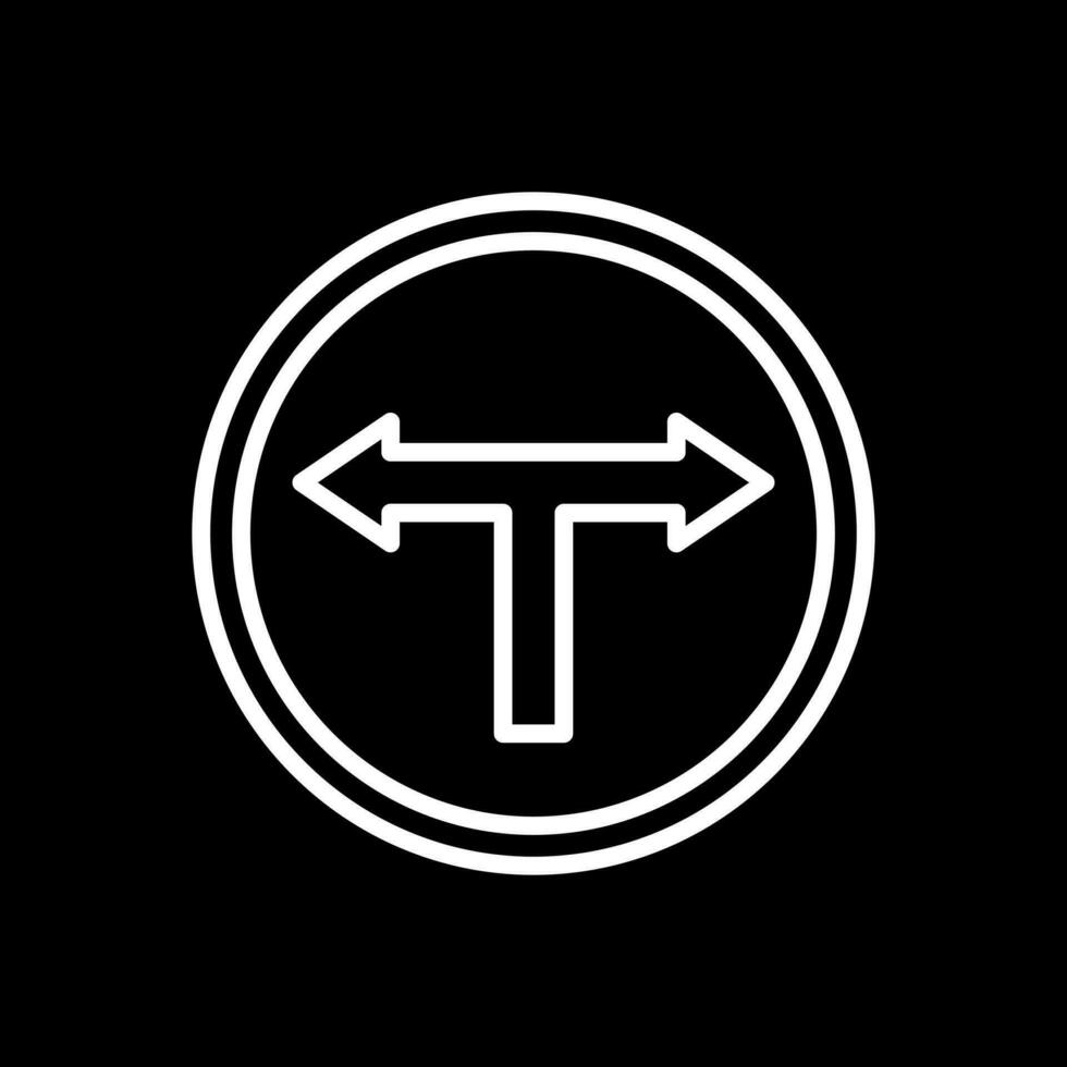 T Junction Vector Icon Design