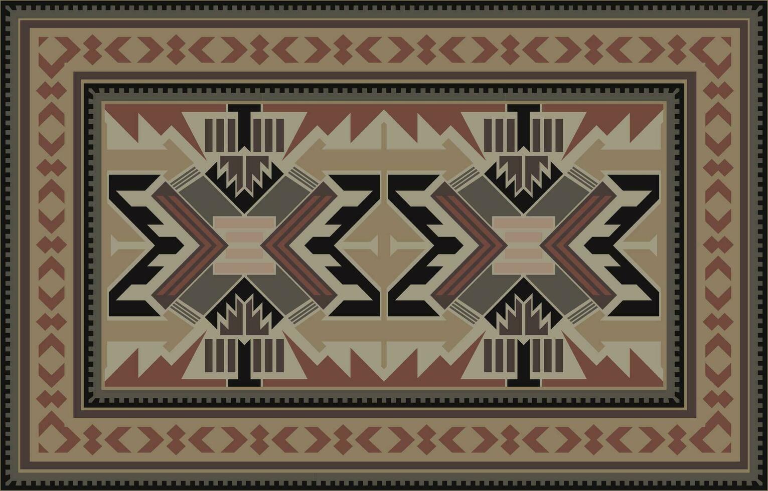 Traditional carpet, indigenous people, symbol of S-shape, belief of dragons Luxurious carpets. Persian Rug vector