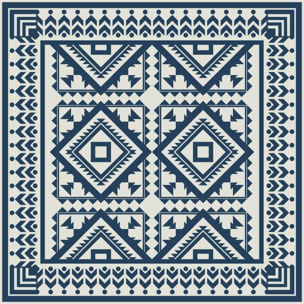 Tribal vector ornament. Seamless African pattern. Ethnic carpet with chevrons. Aztec style. Geometric mosaic on the tile, majolica. Ancient interior. Modern rug. Geo print on textile.ikat pattern