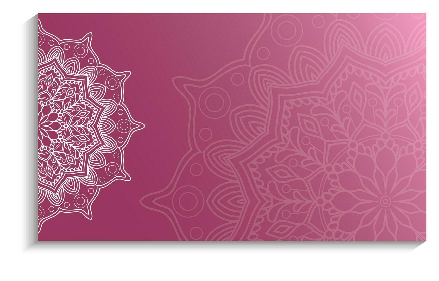 Vintage visiting card. Floral, mandala and ornament. Oriental, Islamic, Arabic, Indian design layout, Ottoman motifs, vector