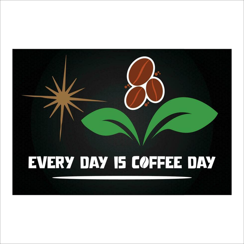 International Coffee Day background design vector