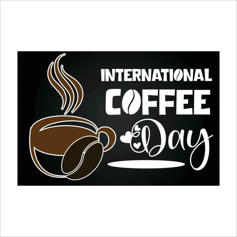 International Coffee Day background design vector