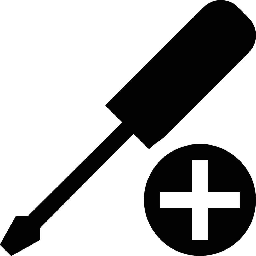Screwdriver repair icon symbol vector image. Illustration of the fix toolkit design image. EPS 10