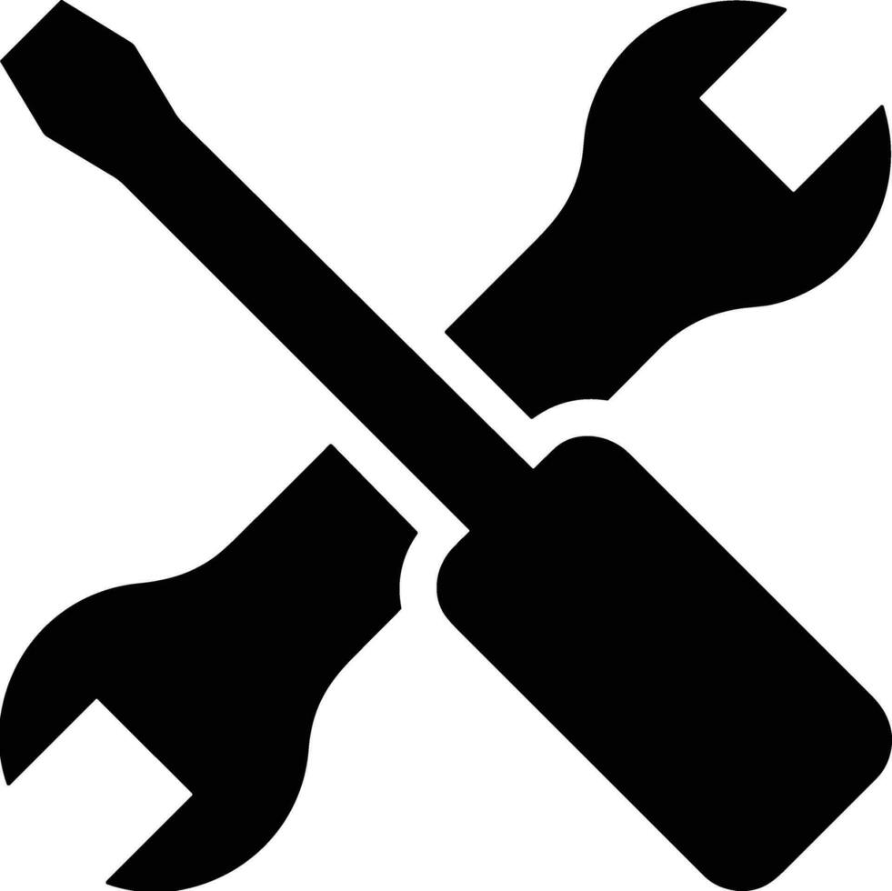 Screwdriver repair icon symbol vector image. Illustration of the fix toolkit design image. EPS 10