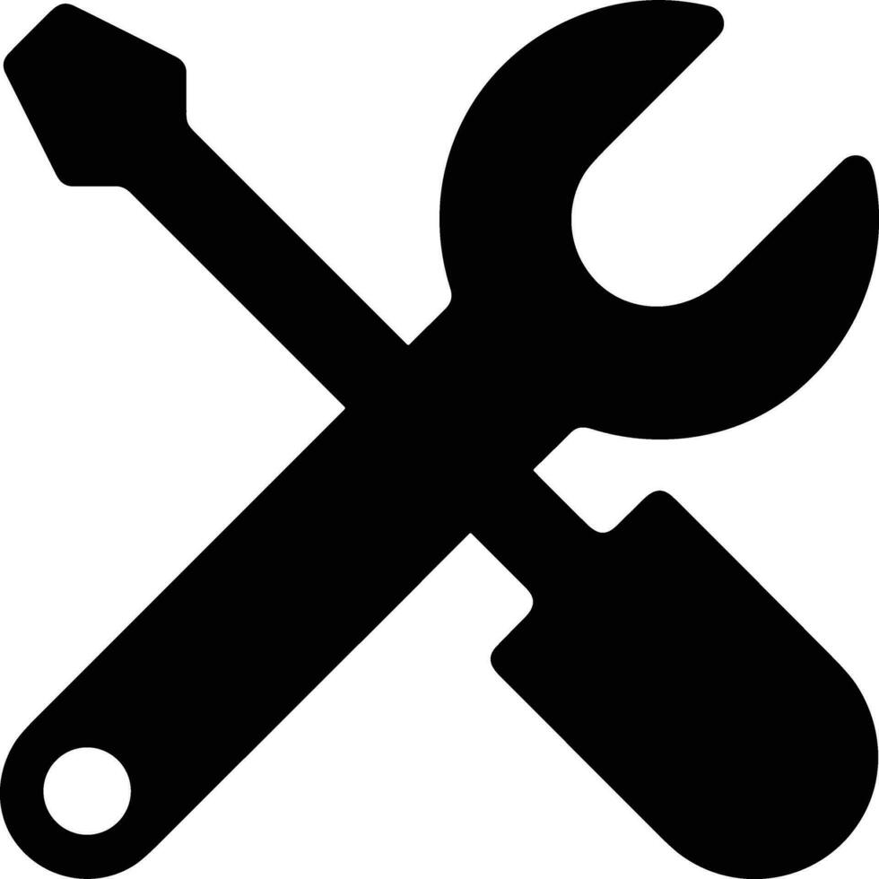 Screwdriver repair icon symbol vector image. Illustration of the fix toolkit design image. EPS 10